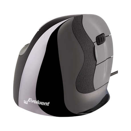 Evoluent VerticalMouse D Medium Wired Mouse (Dark Silver) — Being Shipped