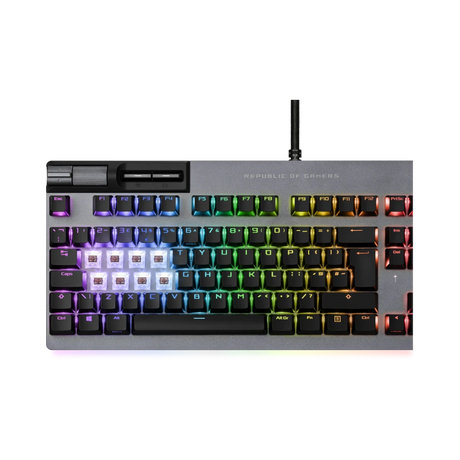 ASUS Strix Flare II Animate Ergonomic Wired Mechanical Gaming Keyboard (Gunmetal) — Being Shipped