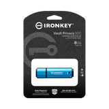 Kingston IronKey Vault Privacy 50 Series USB-C 8GB Flash Drive (Blue) — Being Shipped