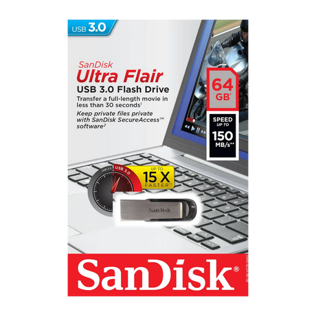 SanDisk Ultra Flair 64GB USB 3.0 Flash Drive — Being Shipped