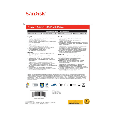 SanDisk Cruzer Glide 16GB USB 2.0 Flash Drive — Being Shipped
