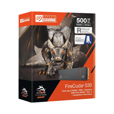 Seagate FireCuda 530 500GB M.2 PCIe Gen4 NVMe SSD with Heatsink — Being Shipped