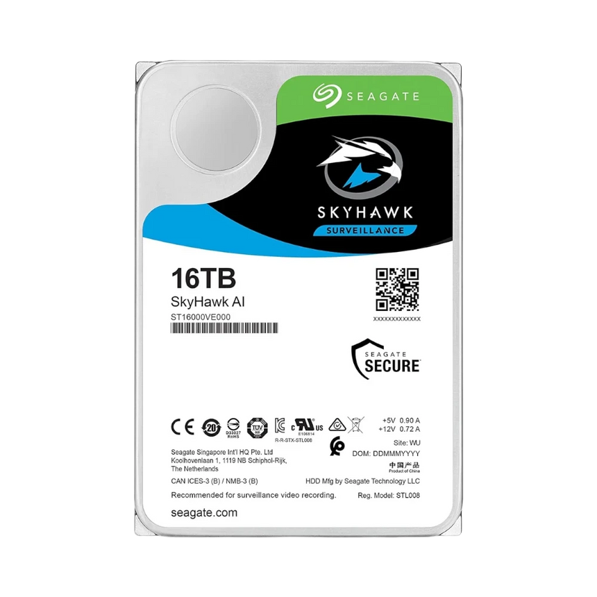 Seagate SkyHawk AI 16TB 3.5" 7200RPM SATA Surveillance HDD — Being Shipped