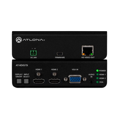 Atlona AT-HDVS-TX VGA/Audio + Two HDMI to HDBaseT Extender Switcher with Display — Being Shipped