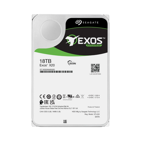 Seagate Exos X20 18TB 3.5" 7200RPM SAS 12Gb/s Internal HDD — Being Shipped