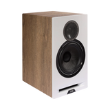 ELAC Debut Reference Two-Way Bookshelf Pair Speaker (White Baffle, Oak Cabinet) — Being Shipped