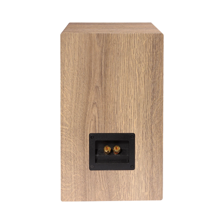 ELAC Debut Reference Two-Way Bookshelf Pair Speaker (White Baffle, Oak Cabinet) — Being Shipped