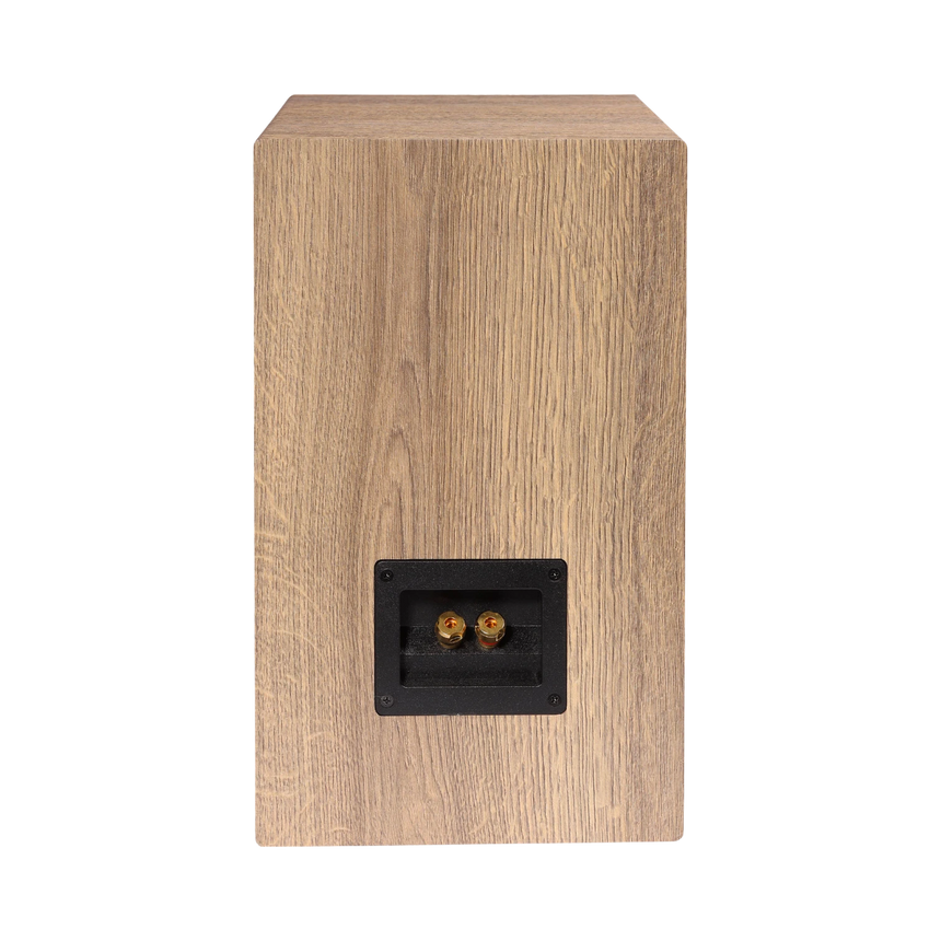 ELAC Debut Reference Two-Way Bookshelf Pair Speaker (White Baffle, Oak Cabinet) — Being Shipped