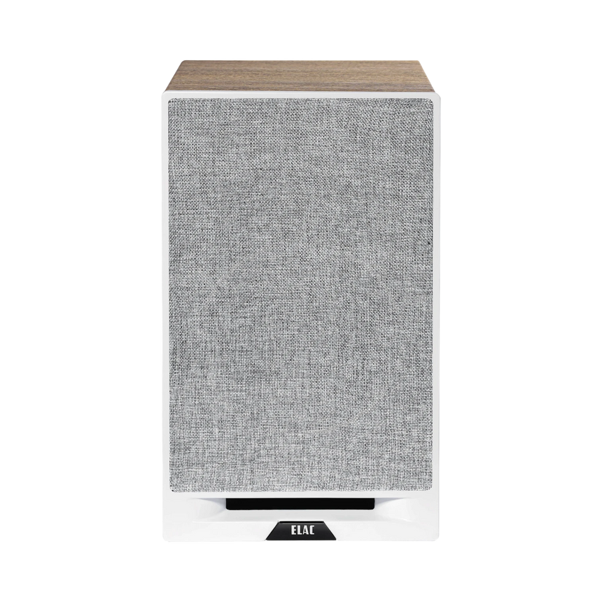 ELAC Debut Reference Two-Way Bookshelf Pair Speaker (White Baffle, Oak Cabinet) — Being Shipped