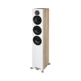 ELAC Debut Reference Three-Way Floorstanding Speaker (White Baffle, Oak Cabinet) — Being Shipped
