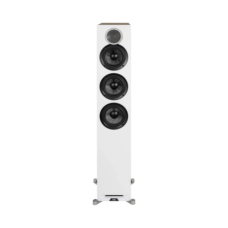 ELAC Debut Reference Three-Way Floorstanding Speaker (White Baffle, Oak Cabinet) — Being Shipped