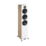 ELAC Debut Reference Three-Way Floorstanding Speaker (White Baffle, Oak Cabinet) — Being Shipped