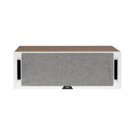ELAC Debut Reference Two-Way Center Channel Speaker (White Baffle, Oak Cabinet) — Being Shipped