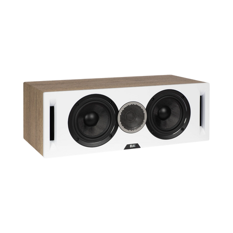 ELAC Debut Reference Two-Way Center Channel Speaker (White Baffle, Oak Cabinet) — Being Shipped