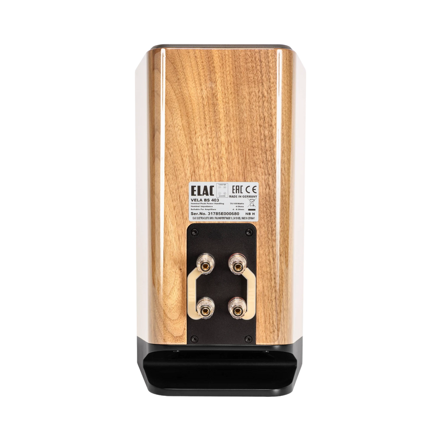 ELAC Vela BS 403 2-Way Bookshelf Speakers (Gloss Walnut, Pair) — Being Shipped