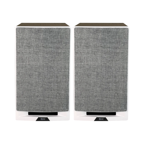 ELAC Uni-Fi Reference UBR62 3-Way Bookshelf Speakers (Satin White with Oak Sides, Pair) — Being Shipped