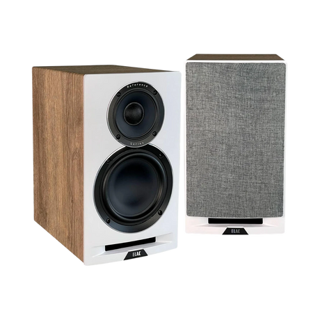ELAC Uni-Fi Reference UBR62 3-Way Bookshelf Speakers (Satin White with Oak Sides, Pair) — Being Shipped