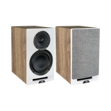 ELAC Uni-Fi Reference UBR62 3-Way Bookshelf Speakers (Satin White with Oak Sides, Pair) — Being Shipped