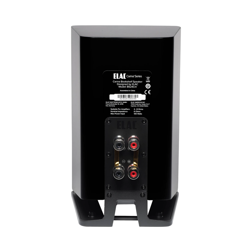 ELAC Carina BS243.4 2-Way Bookshelf Speakers (Satin Black, Pair) — Being Shipped