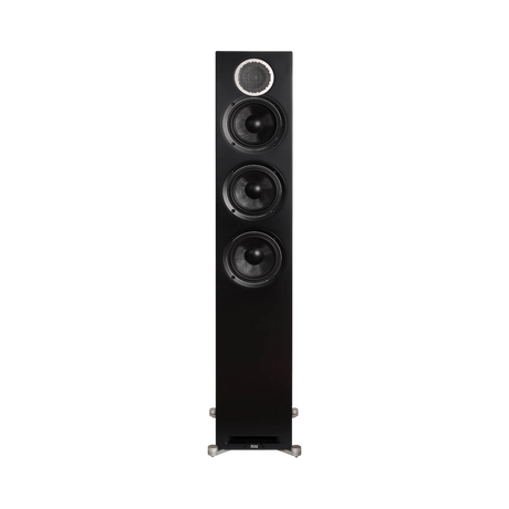 ELAC Debut Reference Three-Way Floorstanding Speaker (Black Baffle, Walnut Cabinet) — Being Shipped