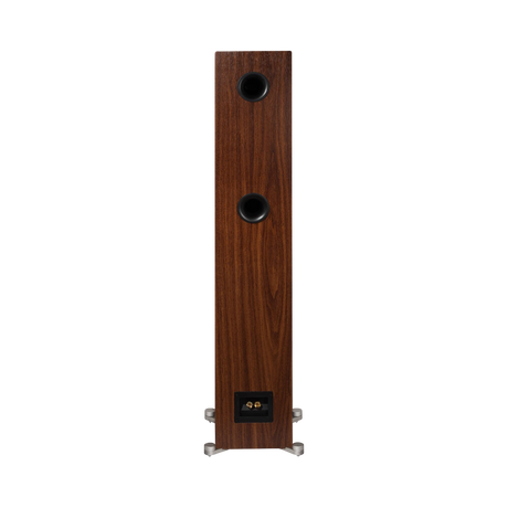 ELAC Debut Reference Three-Way Floorstanding Speaker (Black Baffle, Walnut Cabinet) — Being Shipped
