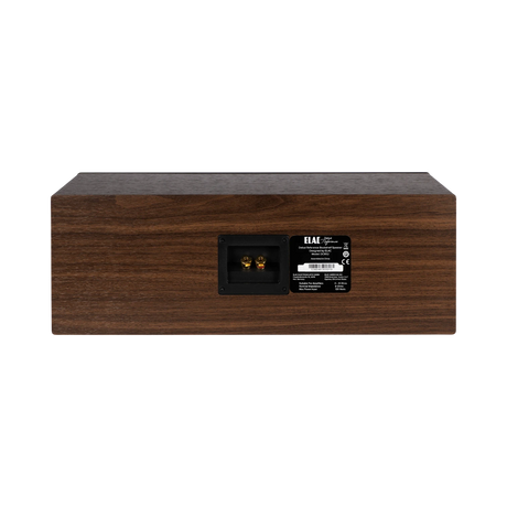 ELAC Debut Reference Two-Way Center Channel Speaker (Black Baffle, Walnut Cabinet) — Being Shipped
