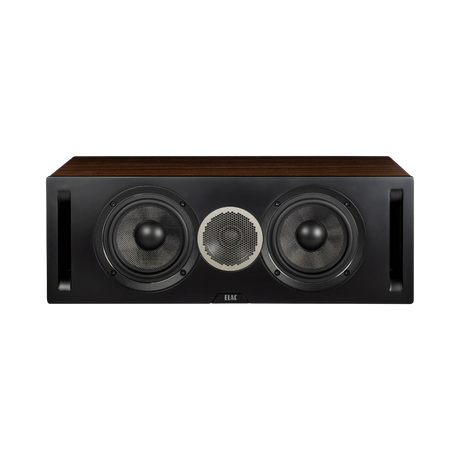 ELAC Debut Reference Two-Way Center Channel Speaker (Black Baffle, Walnut Cabinet) — Being Shipped