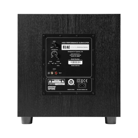 ELAC Debut 2.0 S10.2 10" 200W Powered Subwoofer (Black) — Being Shipped