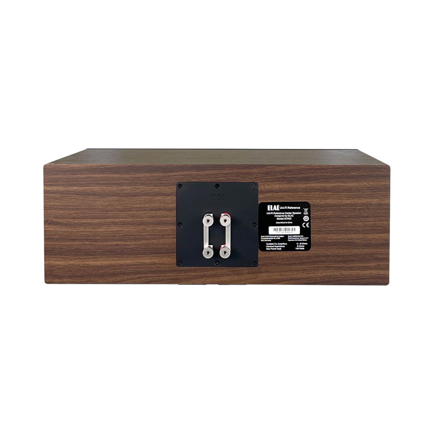 ELAC Uni-Fi Reference UCR52 3-Way Center Channel Speaker (Satin Black, Walnut Sides) — Being Shipped