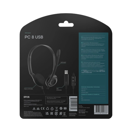 EPOS PC 8 USB Over-the-Head Stereo VoIP Headset — Being Shipped