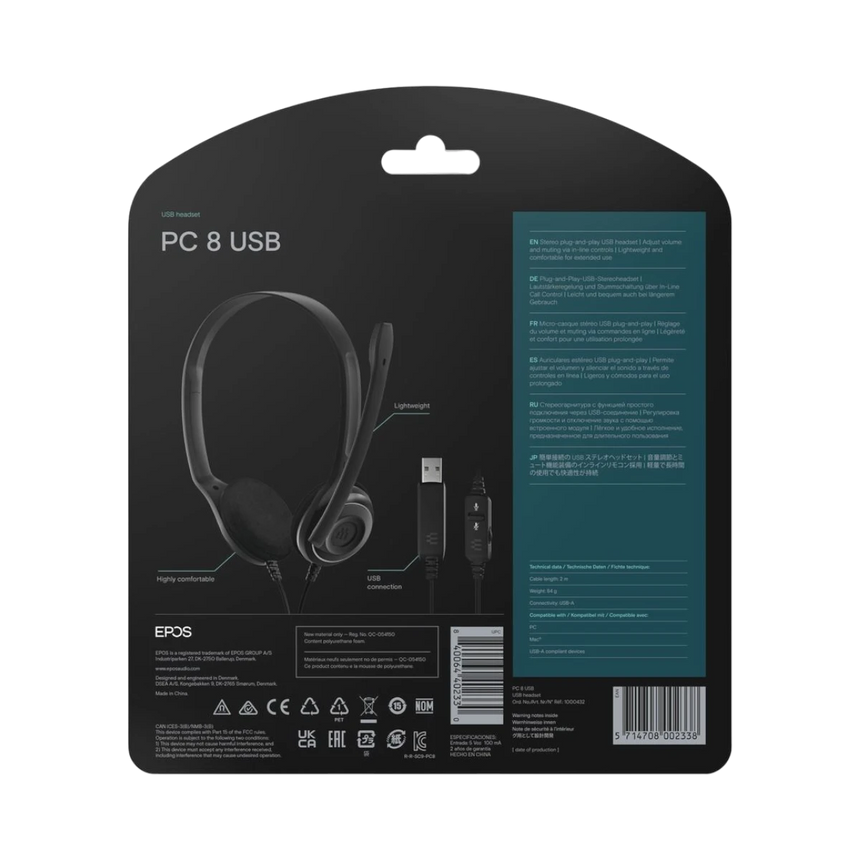 EPOS PC 8 USB Over-the-Head Stereo VoIP Headset — Being Shipped