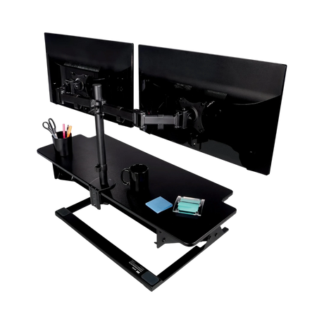 3M MM200B Fully Adjustable Dual Monitor Mount (Black) — Being Shipped