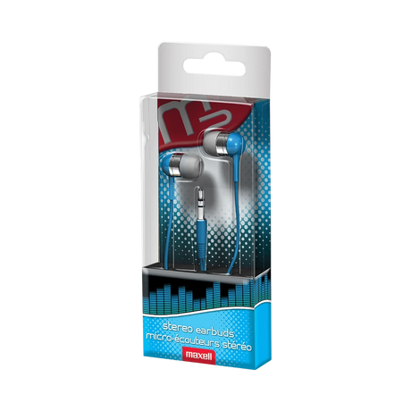 Maxell Bass 13 Blue In-Ear Earbuds with Microphone — Being Shipped