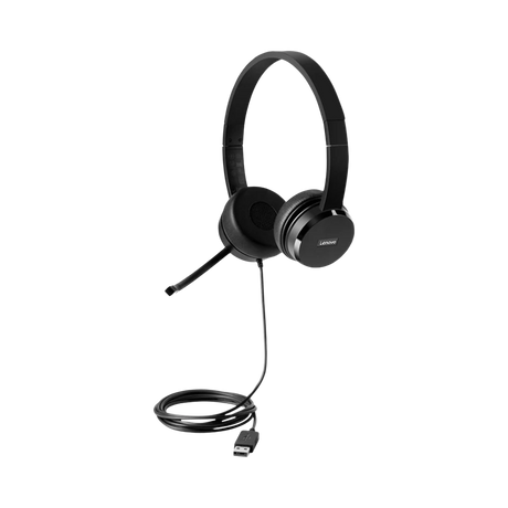 Lenovo 100 Stereo USB Wired Headset with Boom Mic — Being Shipped