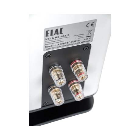 ELAC Vela BS 403 2-Way Bookshelf Speakers (Gloss White, Pair) — Being Shipped