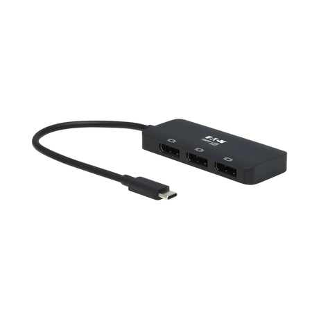 Tripp Lite USB-C Adapter, Triple Display, 4K 60 Hz DisplayPort, 8K, HDR, 4:4:4, HDCP 2.2, DP 1.4 Alt Mode, Black — Being Shipped