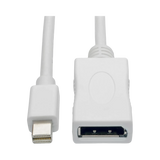 Tripp Lite Keyspan Mini DisplayPort to DisplayPort Adapter Cable (M/F), 4K 60 Hz, DP 1.2, HDCP 2.2, 3 ft. (0.9 m) — Being Shipped
