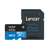 Lexar High-Performance 633x 64GB UHS-I microSDXC Memory Card with SD Adapter — Being Shipped
