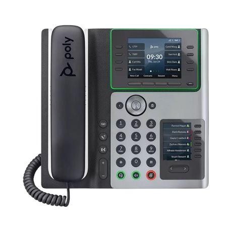 Poly Edge E400 IP Desk Phone with 8-Line Keys & Bluetooth — Being Shipped