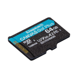Kingston Canvas Go! Plus 64GB UHS-I microSDXC Memory Card with SD Adapter — Being Shipped