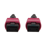 Tripp Lite 100G Multimode 50/125 OM4 Fiber Optic Cable (12F MTP/MPO-PC F/F), LSZH, Magenta, 25 m (82 ft.) — Being Shipped