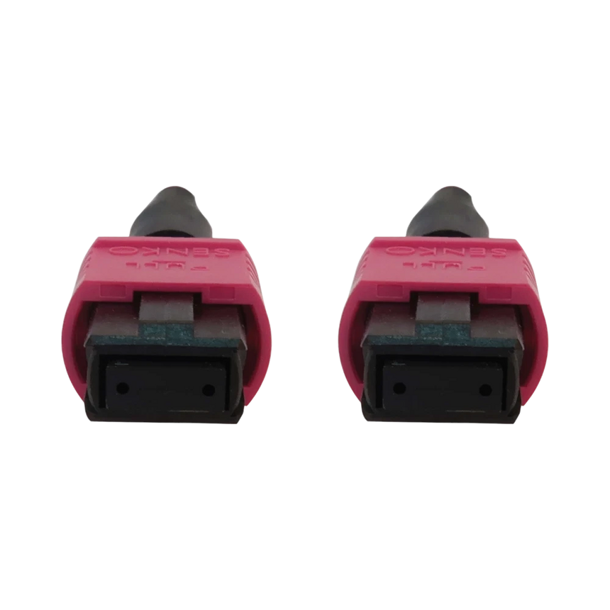 Tripp Lite 100G Multimode 50/125 OM4 Fiber Optic Cable (12F MTP/MPO-PC F/F), LSZH, Magenta, 25 m (82 ft.) — Being Shipped