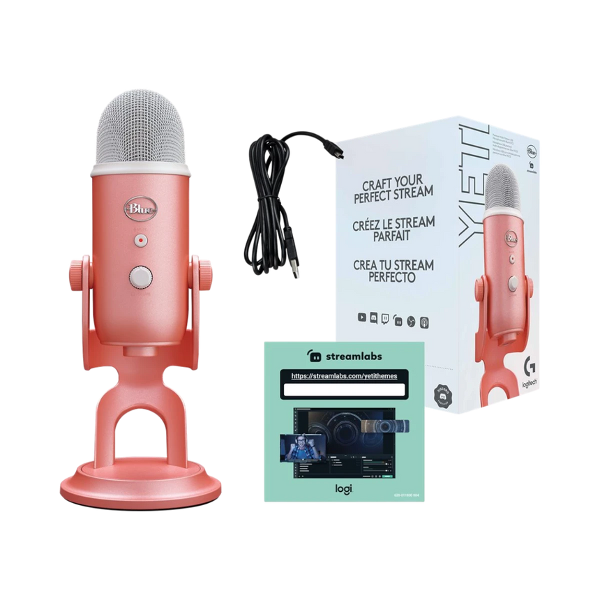 Logitech Blue Yeti USB Microphone (Pink Dawn) — Being Shipped