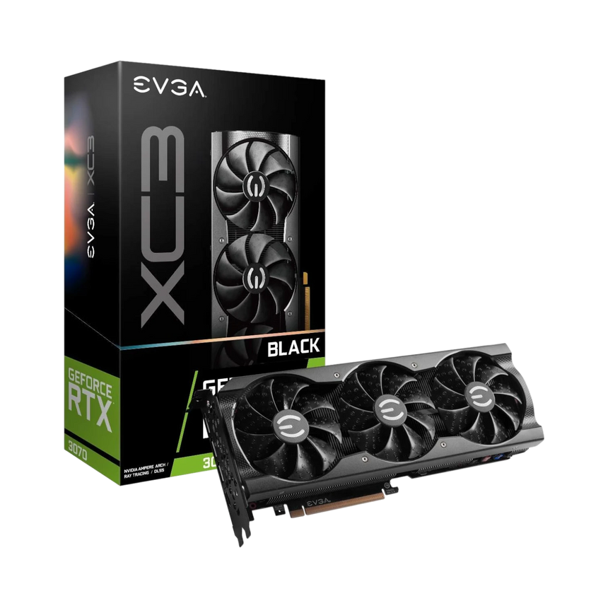 EVGA GeForce RTX 3070 XC3 Black Gaming 8GB GDDR6 ARGB Cooling Graphics Card — Being Shipped