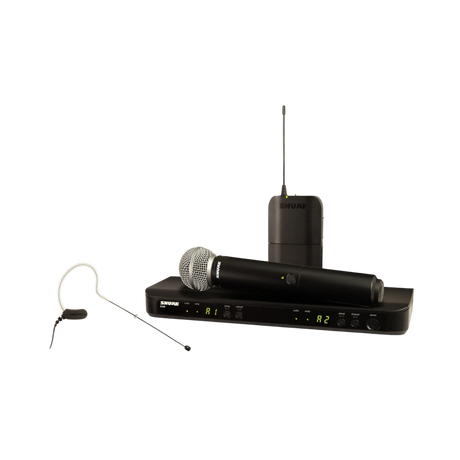 Shure BLX1288/MX153 Dual-Channel Wireless Combo Earset & Handheld Microphone System — Being Shipped