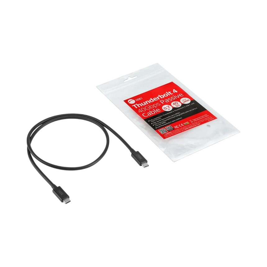 SIIG 2.3ft 8K Display 40Gbps Thunderbolt 4 USB-C Cable — Being Shipped