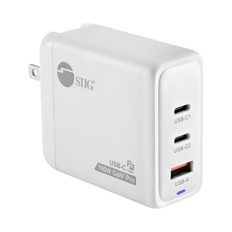SIIG 100W GaN PD Combo Charger with 2 USB-C & 1 USB-A Ports — Being Shipped