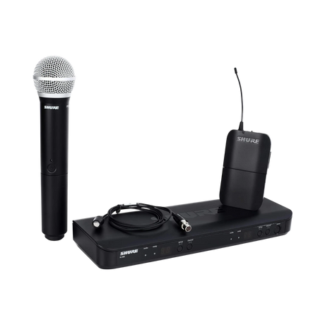 Shure BLX1288/CVL Dual-Channel Wireless Combo Lavalier & Handheld Microphone System — Being Shipped