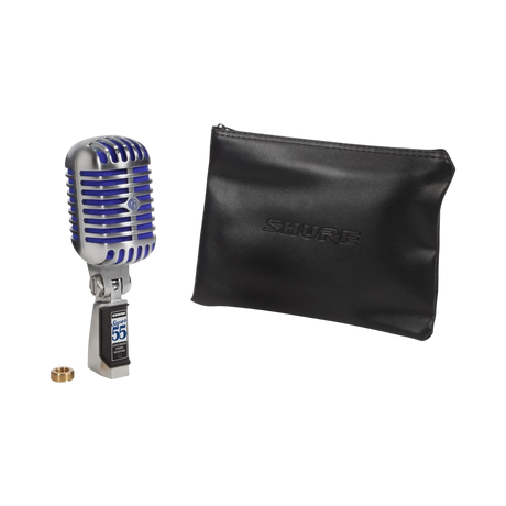 Shure Super 55 Supercardioid Dynamic Microphone (Chrome, Blue Foam) — Being Shipped