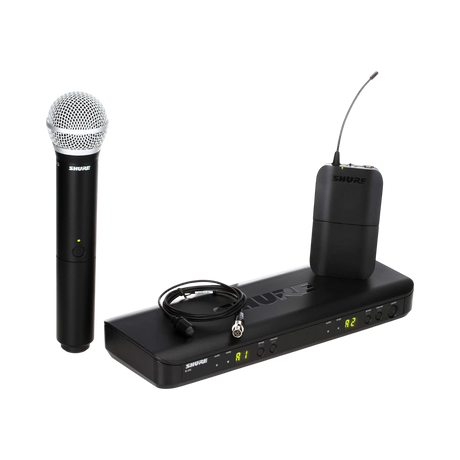 Shure BLX1288/CVL Dual-Channel Wireless Combo Lavalier & Handheld Microphone System — Being Shipped